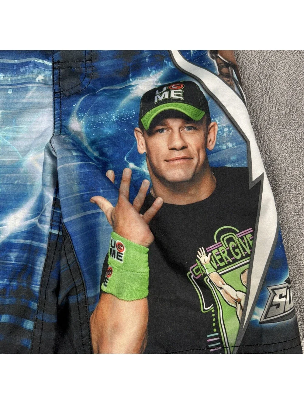Boys Swim Trunks Size 8 Med Vintage WWE Superstars Cena Roman Reigns Randy Orton